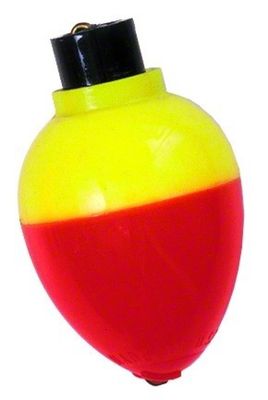 Pear Shape Plasti-Bob Floats | Orange/Yellow | 1”