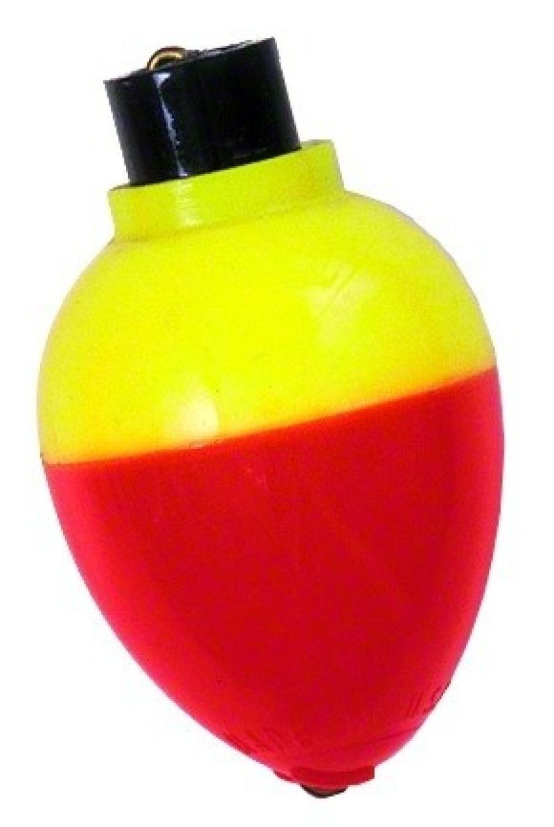 Pear Shape Plasti-Bob Floats | Orange/Yellow | 1.25”