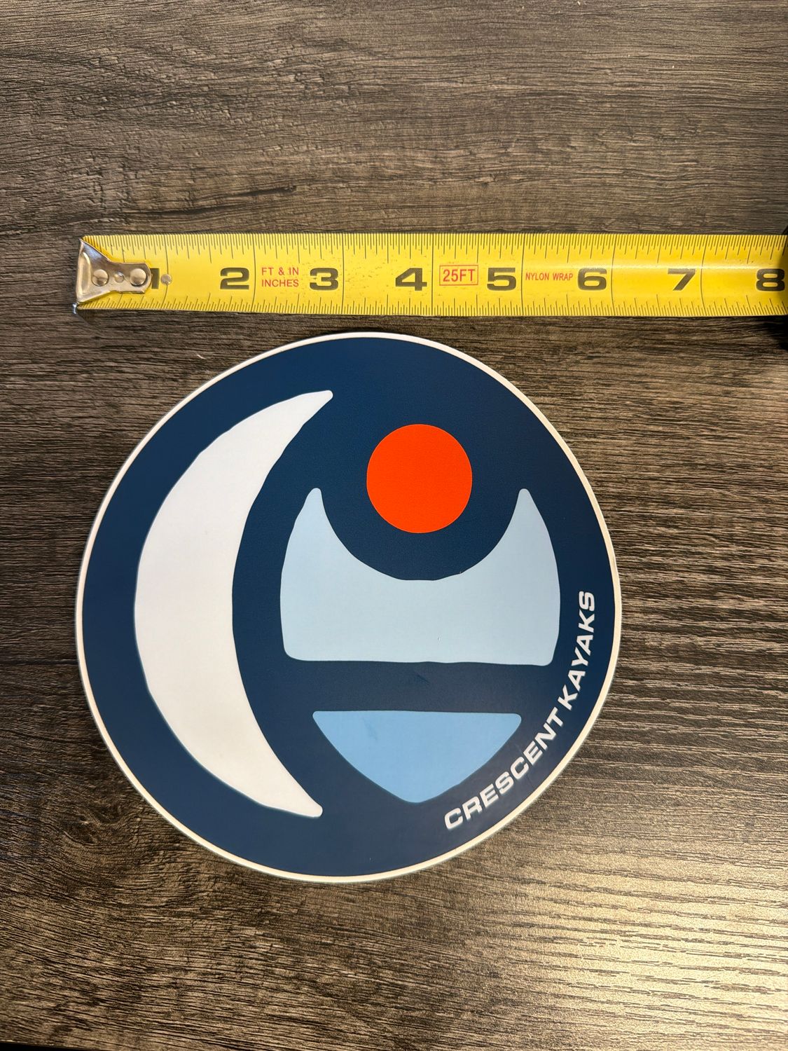 Crescent Kayak Circle Logo Sticker | Large
