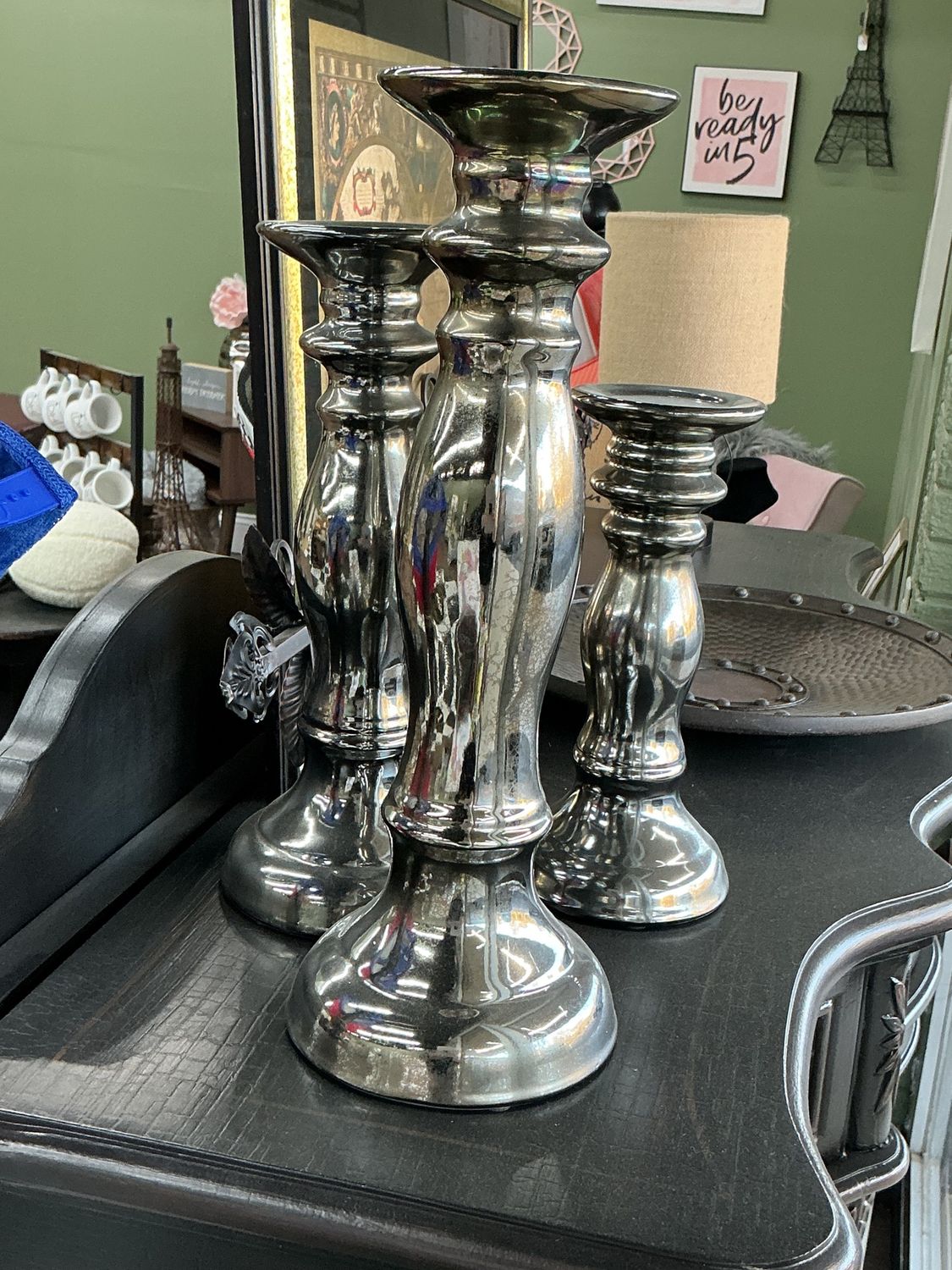 Chrome candlestick, Size: Large