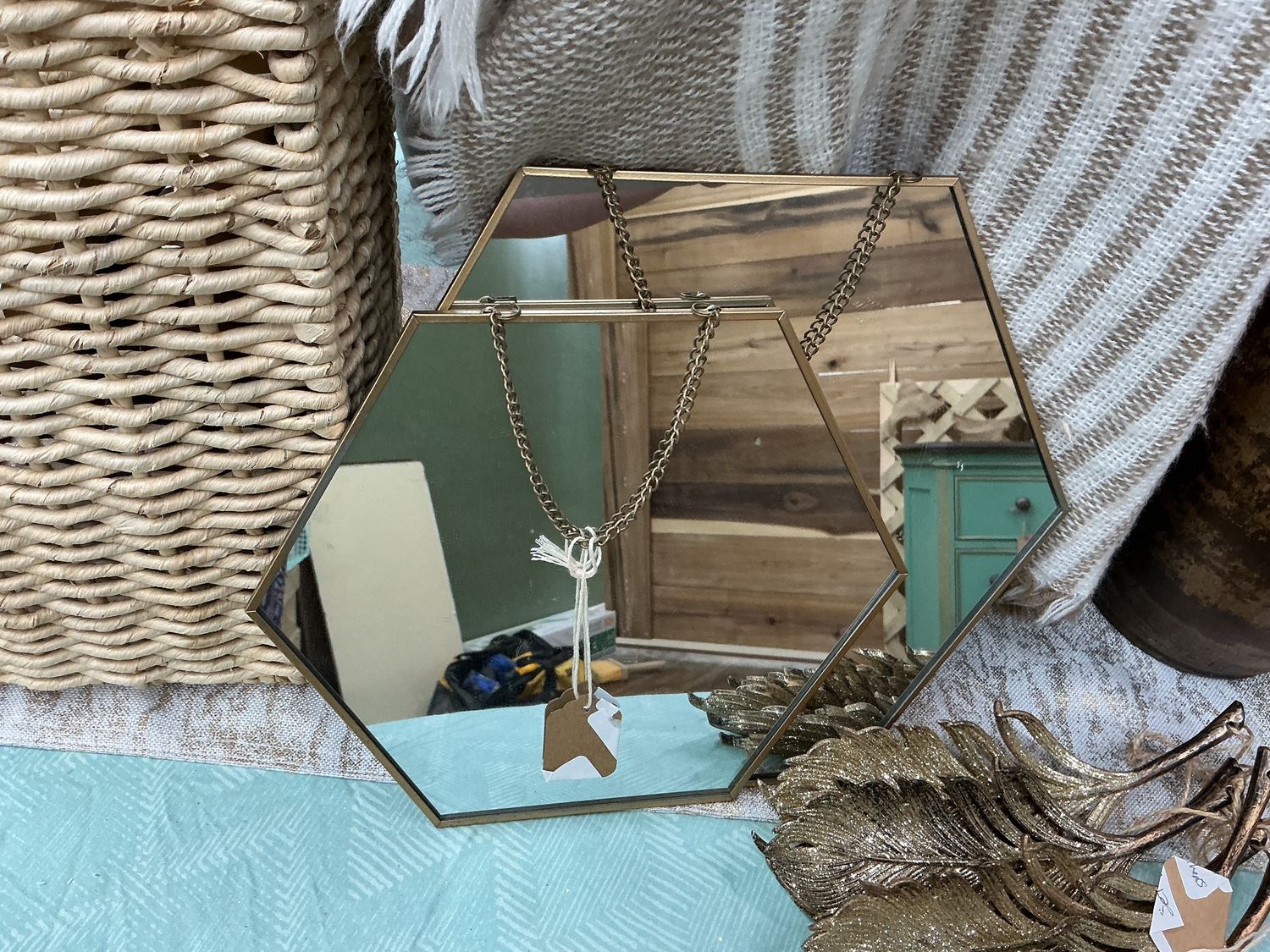GOLD OCTAGON MIRROR
