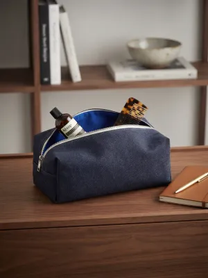 Trousse denim intérieur bleu