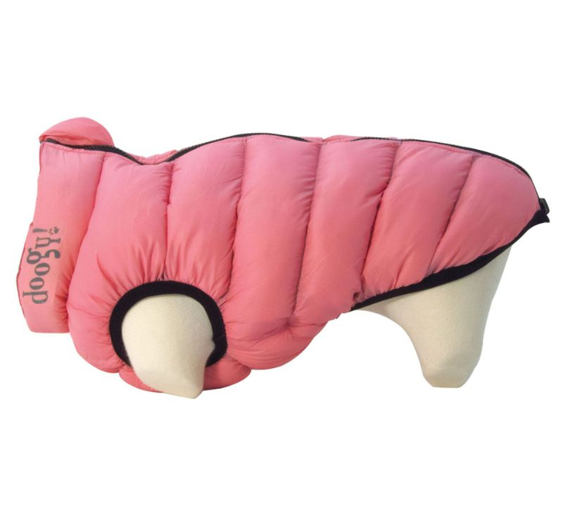 Doudoune lighty réversible rose et grise T25