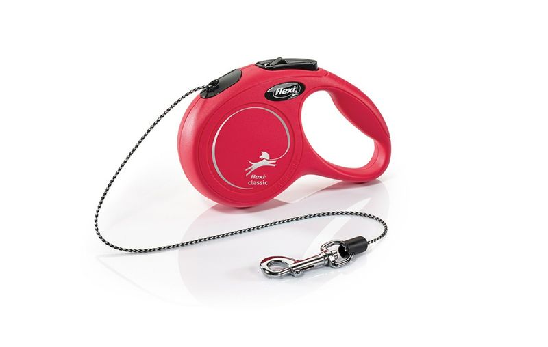 Laisse Flexi New Classic cordon rouge XS 3 mètres