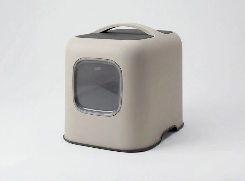 Bac à litière pour chat Rotho Biala Couleur Capuccino