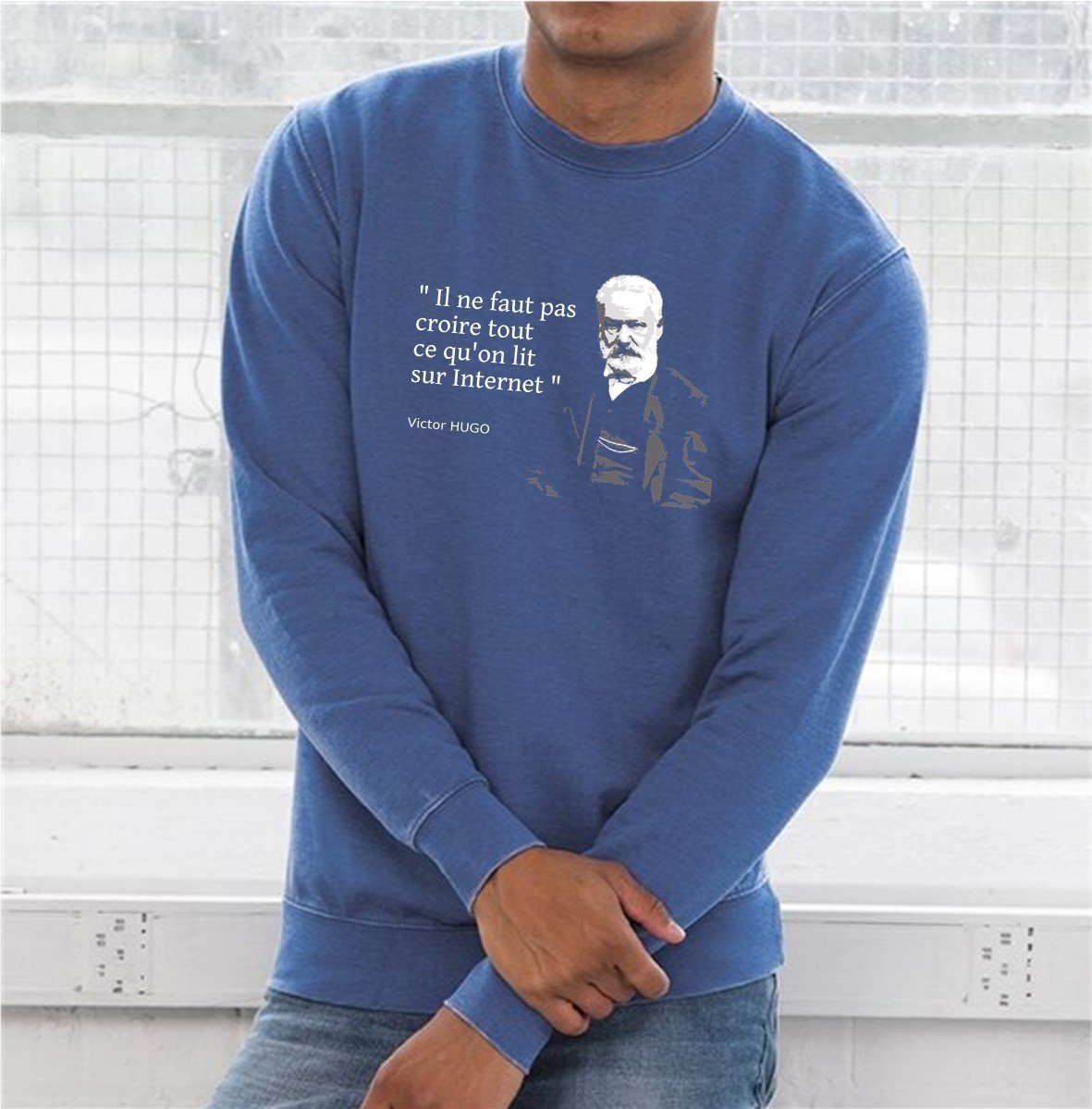 Pull Humour Homme Citation Celebre De Victor Hugo