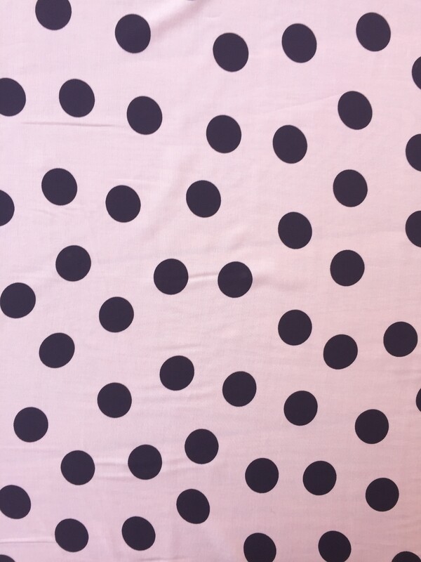 Viscose pink dots vendue par 50cm