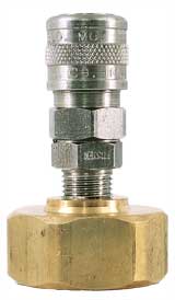 900-02-70 Flushing Adapter, Extended Male Swivel, Stainless Steel