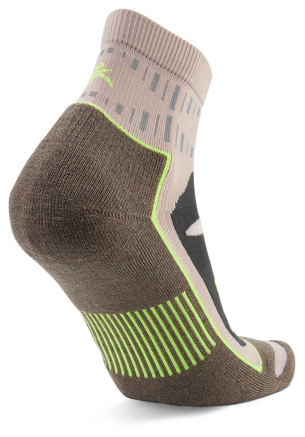 Blister Resist Quarter Running Sock: Mushroom