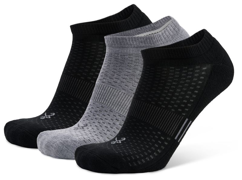 Balega Tempo 3 Pack: Black / Grey/ Black