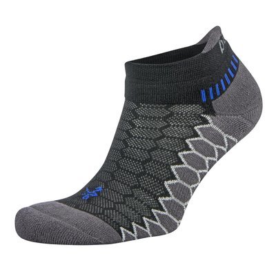Silver Antimicrobial NoShow Compression Fit Running Socks Black