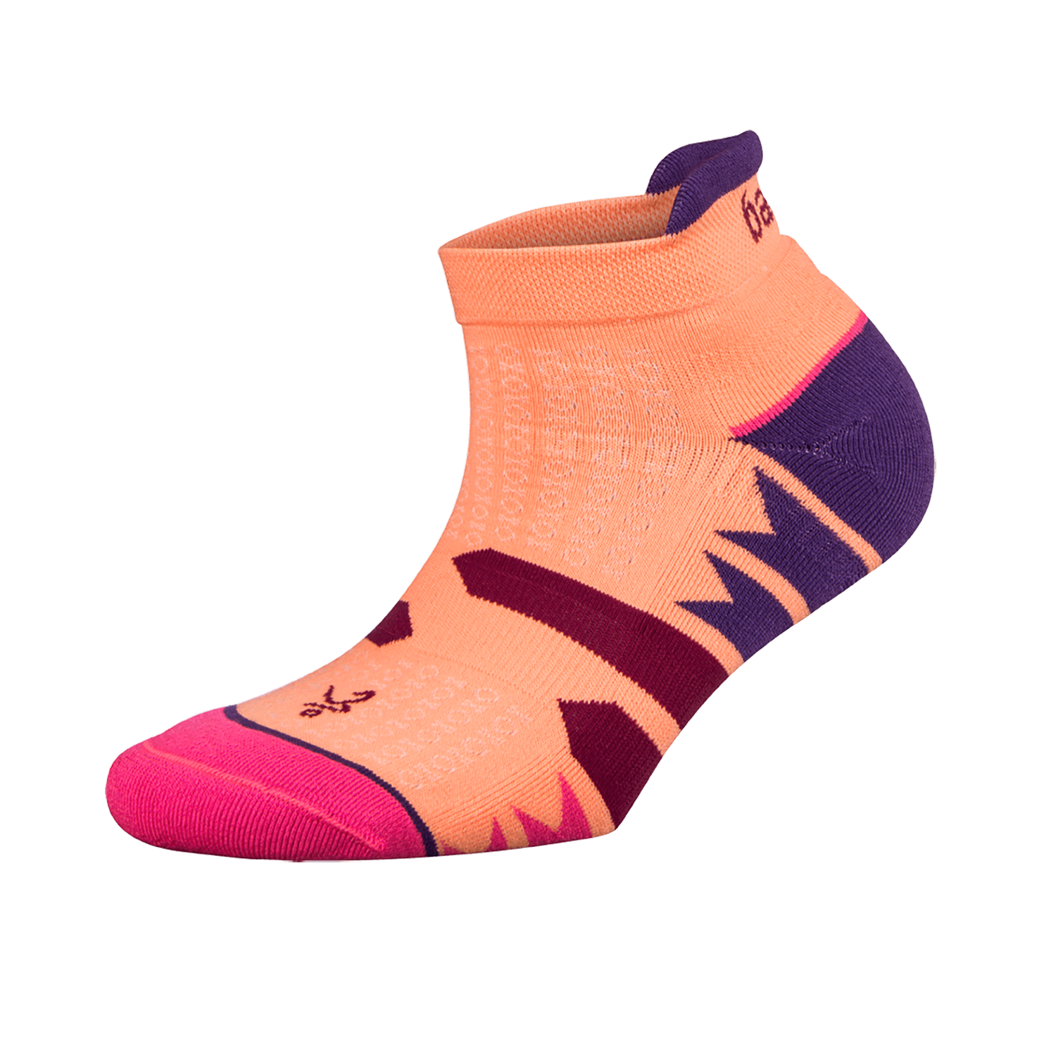 Womens Enduro NoShow Socks Purple/Peach