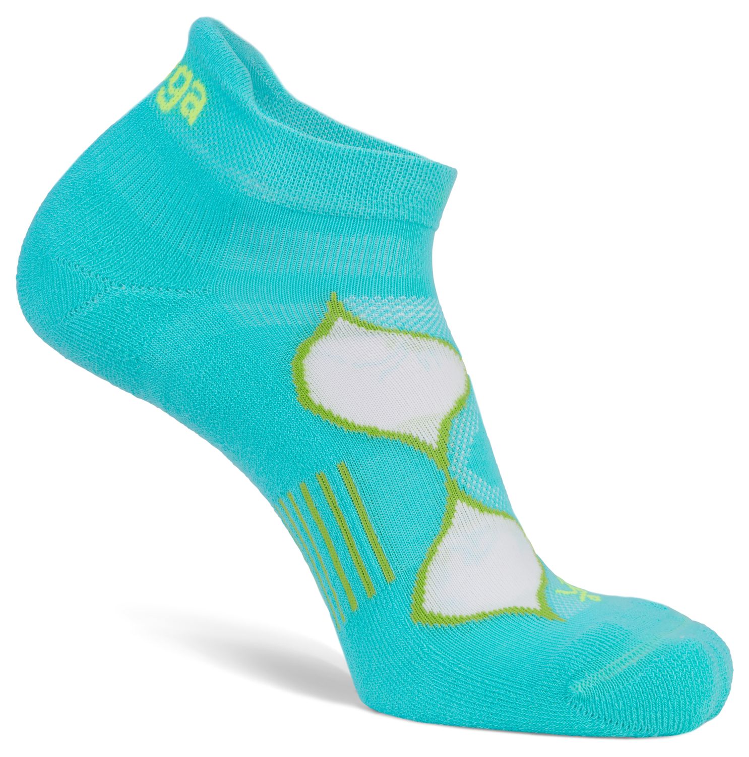 Women's Enduro No Show: Turquoise Lime Women's Enduro No Show: Turquoise Lime