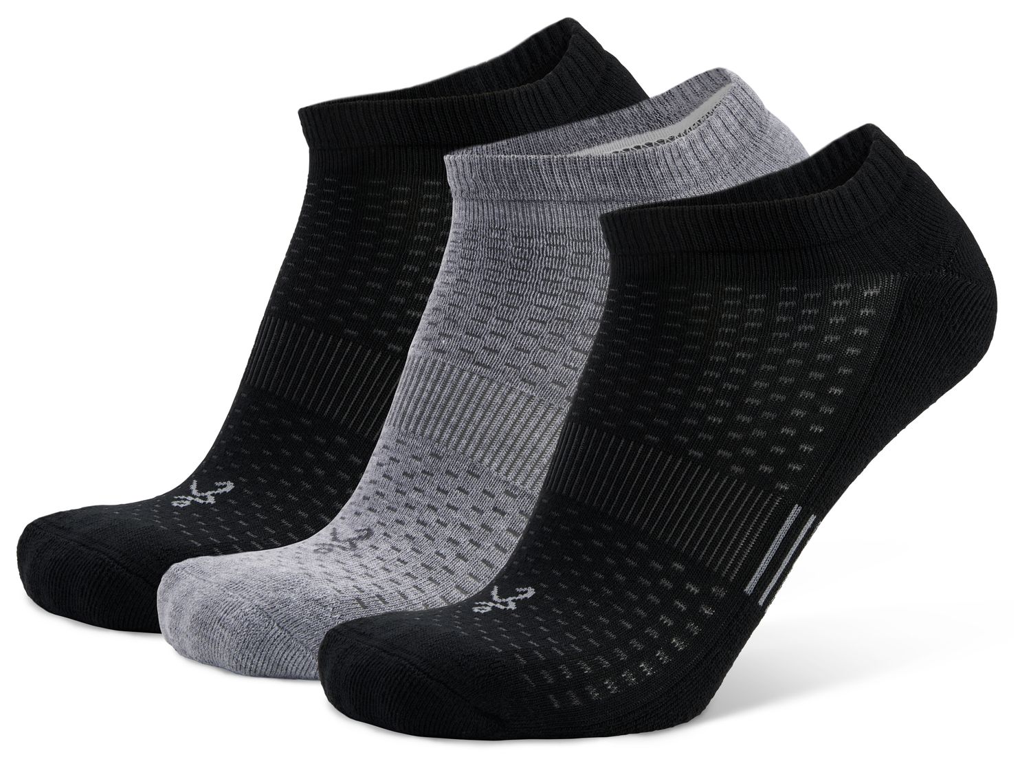 Balega Tempo 3 Pack: Black / Grey/ Black Balega Tempo 3 Pack: Black / Grey/ Black