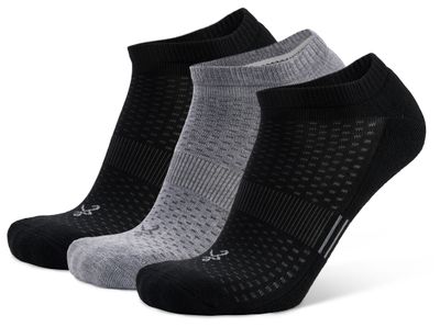 Balega Tempo 3 Pack: Black / Grey/ Black Balega Tempo 3 Pack: Black / Grey/ Black