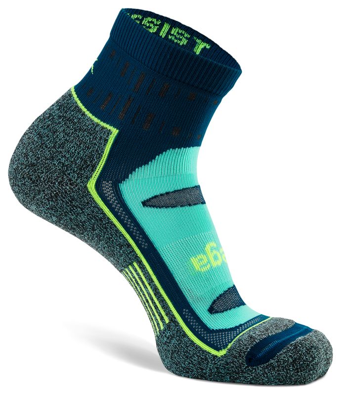 Blister Resist Quarter Running Sock: Deep Teal