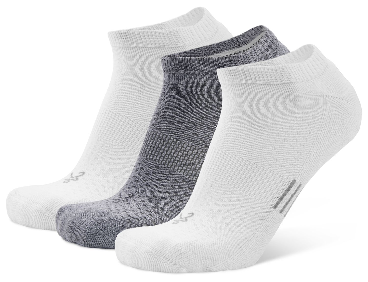 Balega Tempo 3 Pack: White/ Grey/ White Balega Tempo 3 Pack: White/ Grey/ White