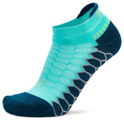 Silver Compression Fit Performance No Show Athletic Running Socks: Teal Silver Compression Fit Performance No Show Athletic Running Socks: Teal