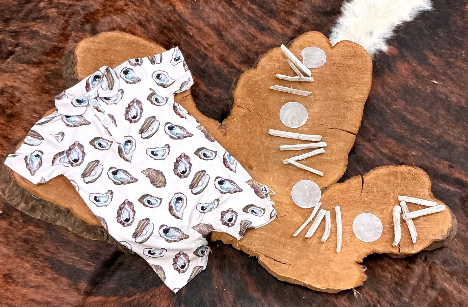 Boys SS Polo Romper-Oyster