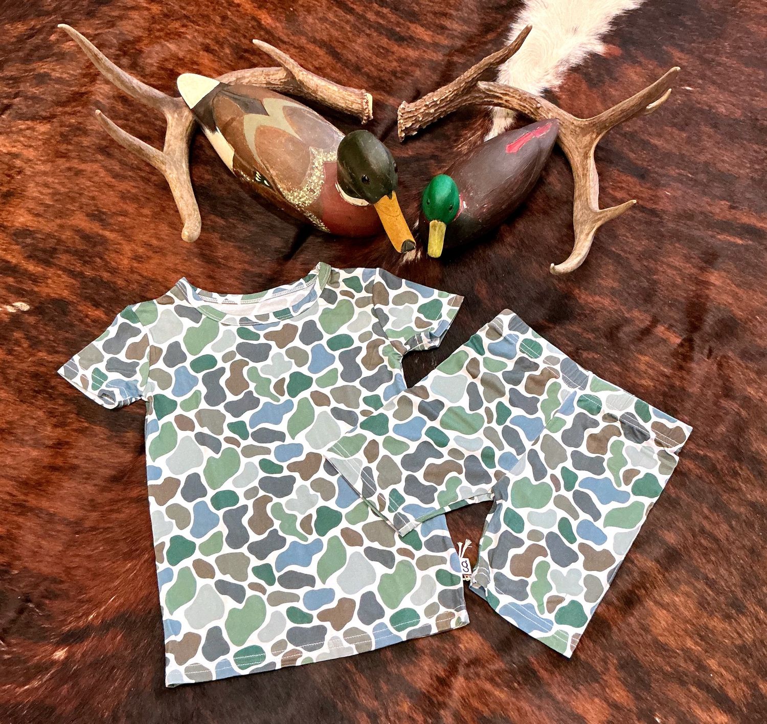 Kid’s Shirt/Short PJ Set-Camo