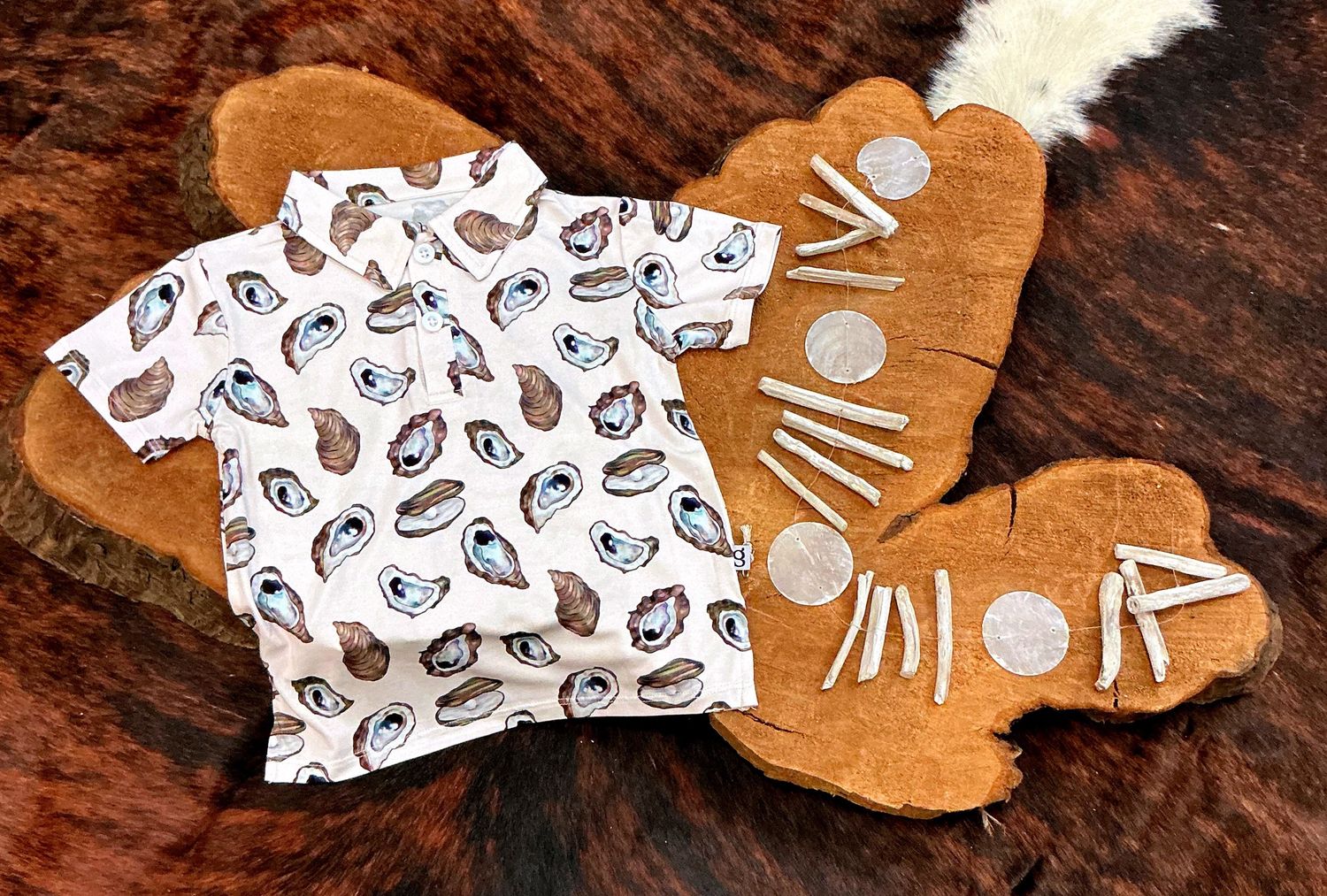 Boys SS Polo Shirt-Oyster