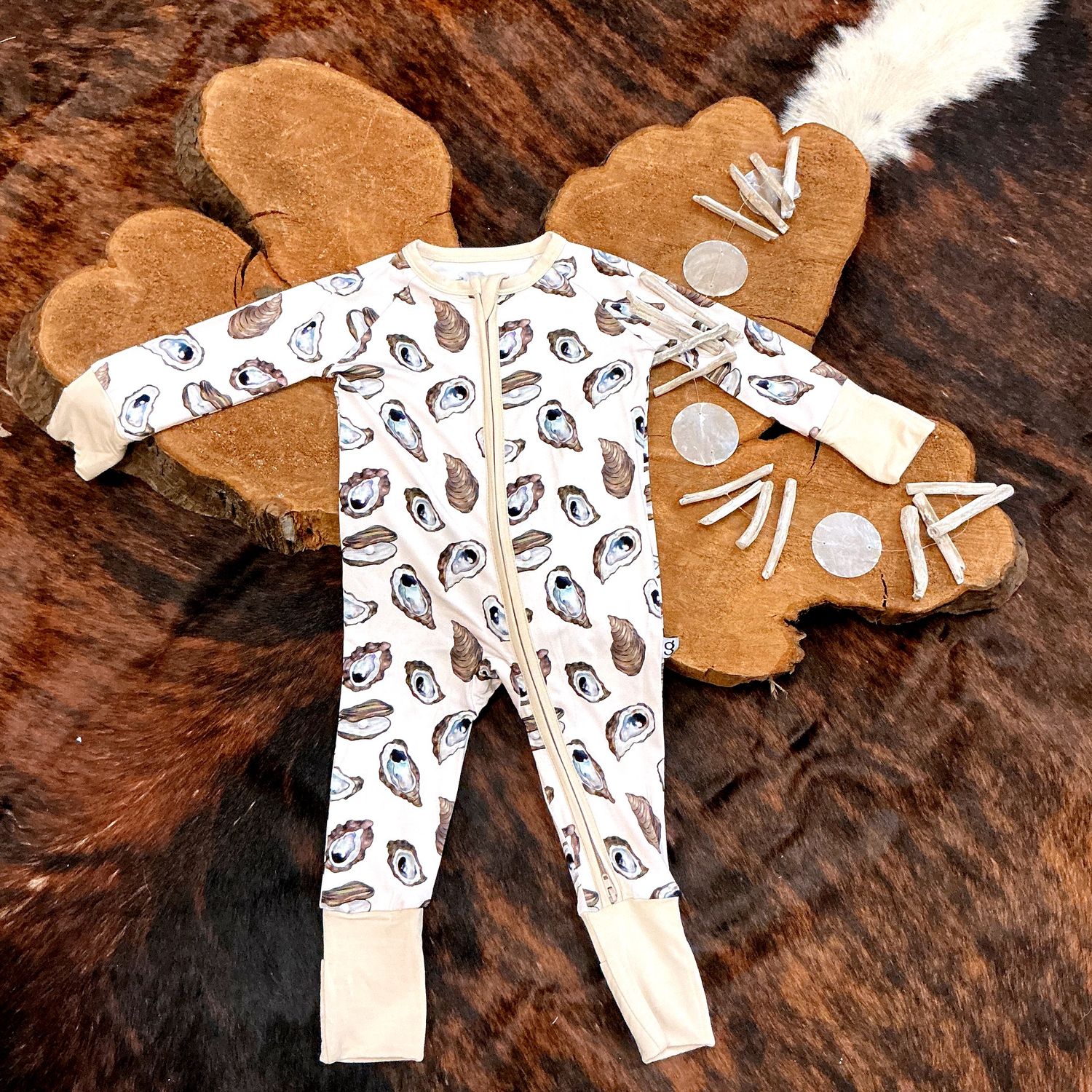 Baby/Toddler LS Zip PJ-Oyster