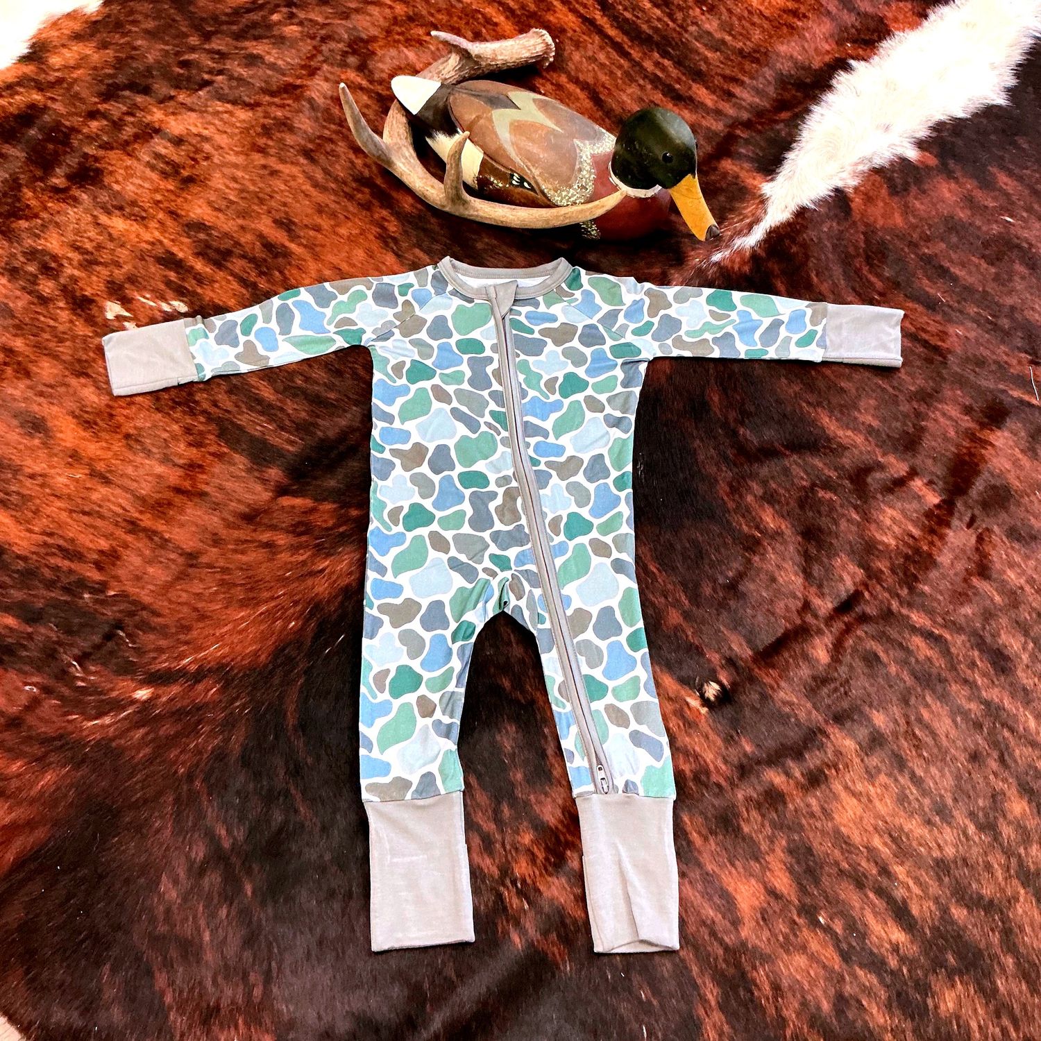 Baby/Toddler LS Zip PJ-Camo