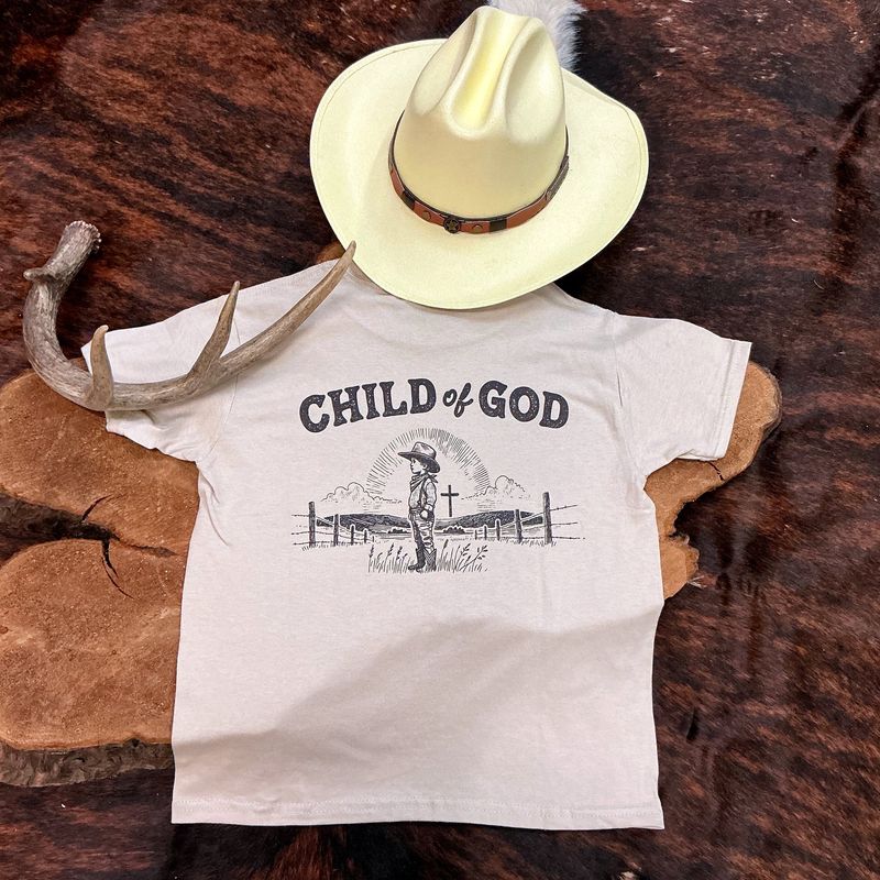 Kids Child Of God T-Shirt-In Sand Color