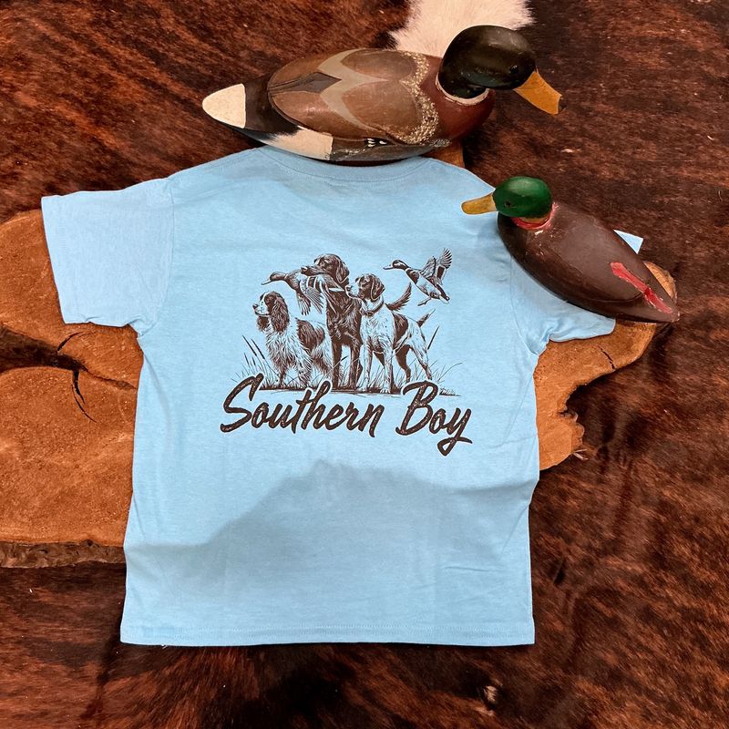 Kids Southern Heritage Bird Dog SS T- Shirt In Blue