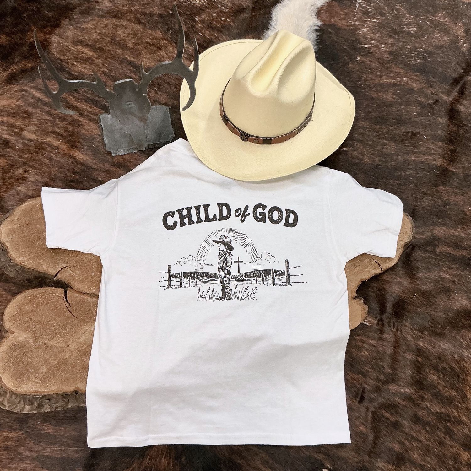 Kids Child Of God T-Shirt in White