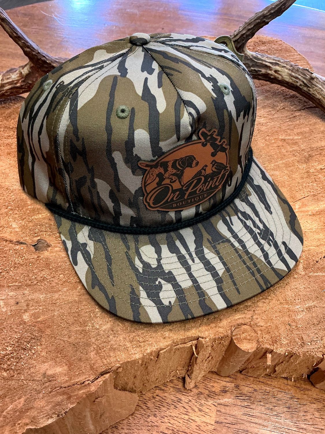 On Point Boutique-Bottomland Camo/Rope Ball Cap