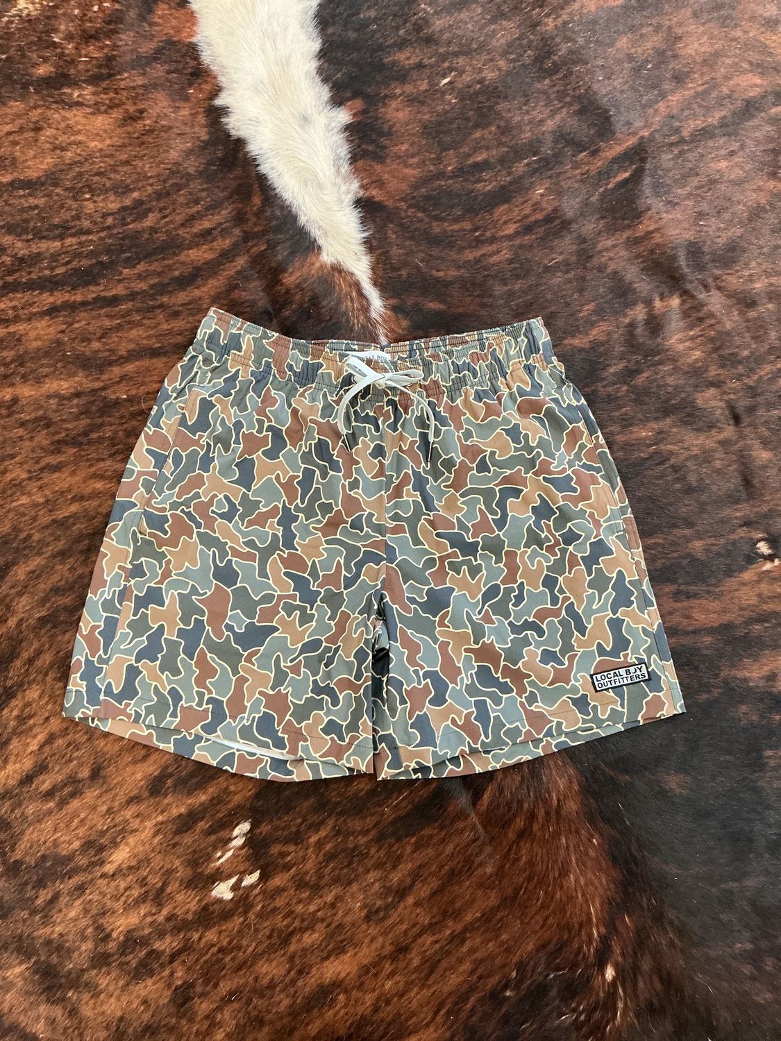 Men’s Bayview  Rust Cobblestone Camo Swim Trunks