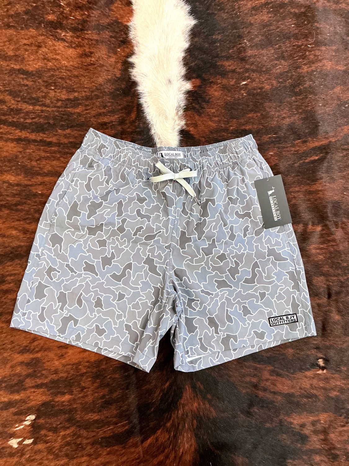 Men’s Bayview Swim Trunk-Cobblestone Grey Camo