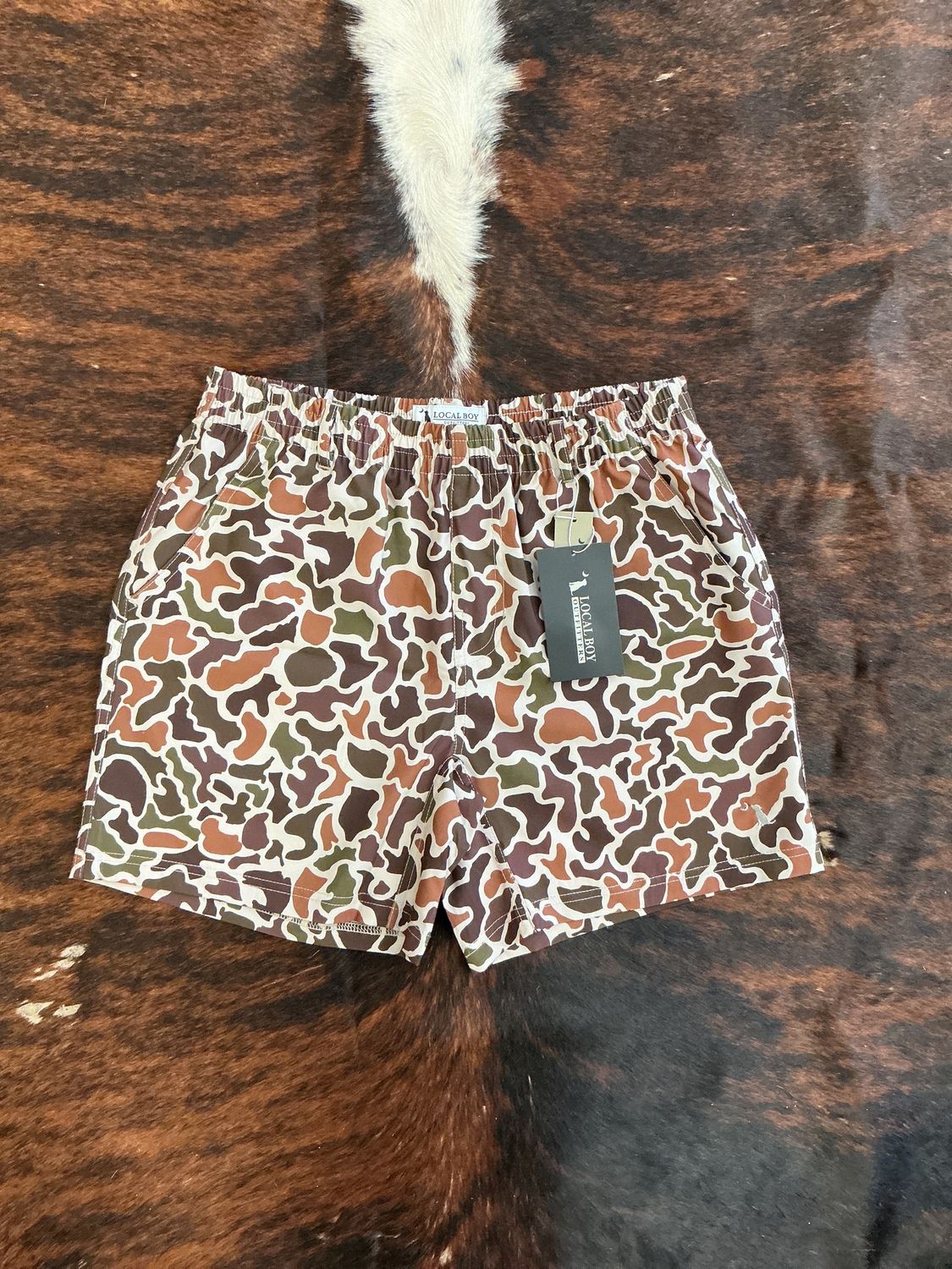 Men’s Volley Shorts-Vintage Camo