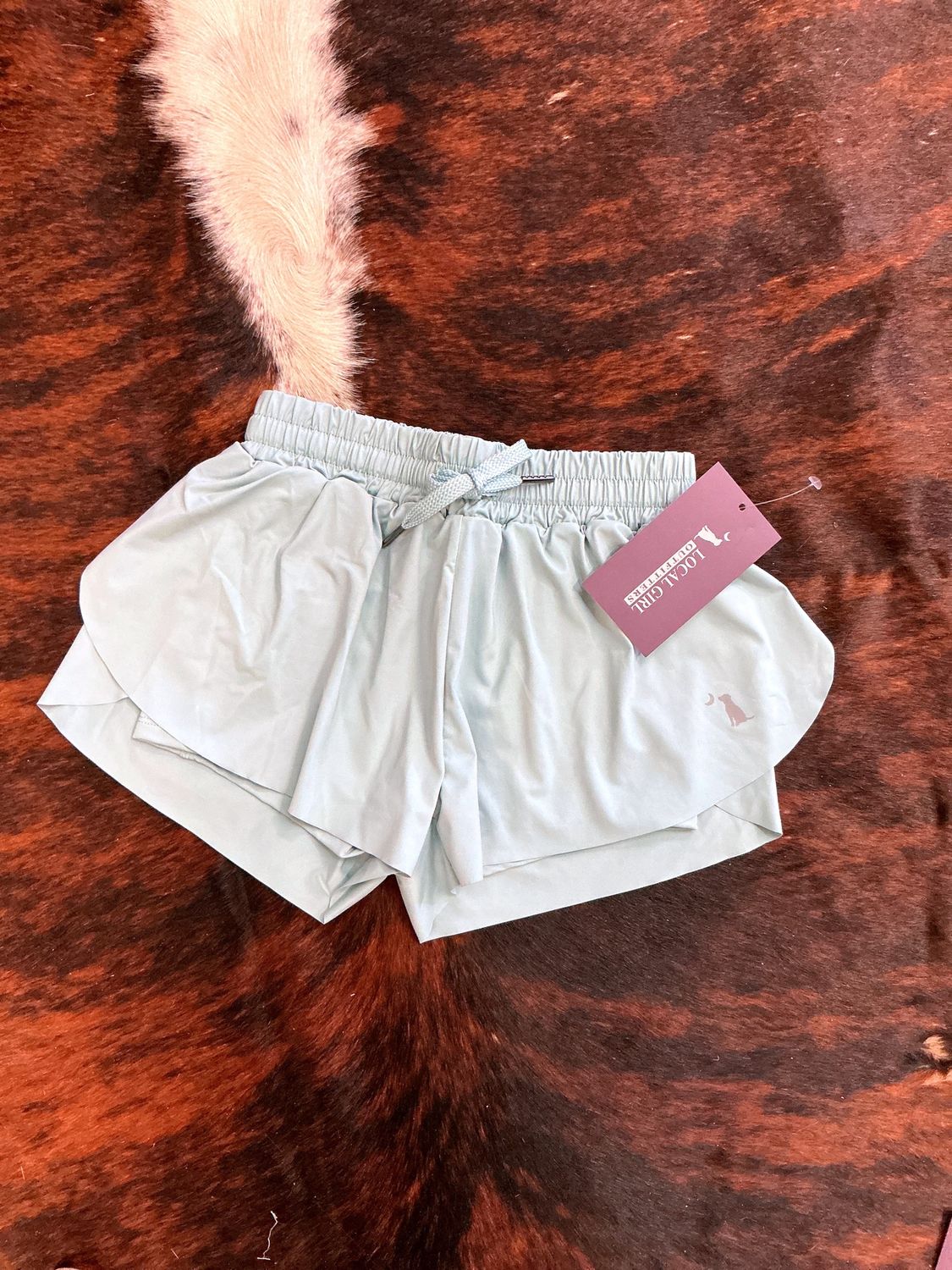 Girls Youth Petal Shorts-Jade