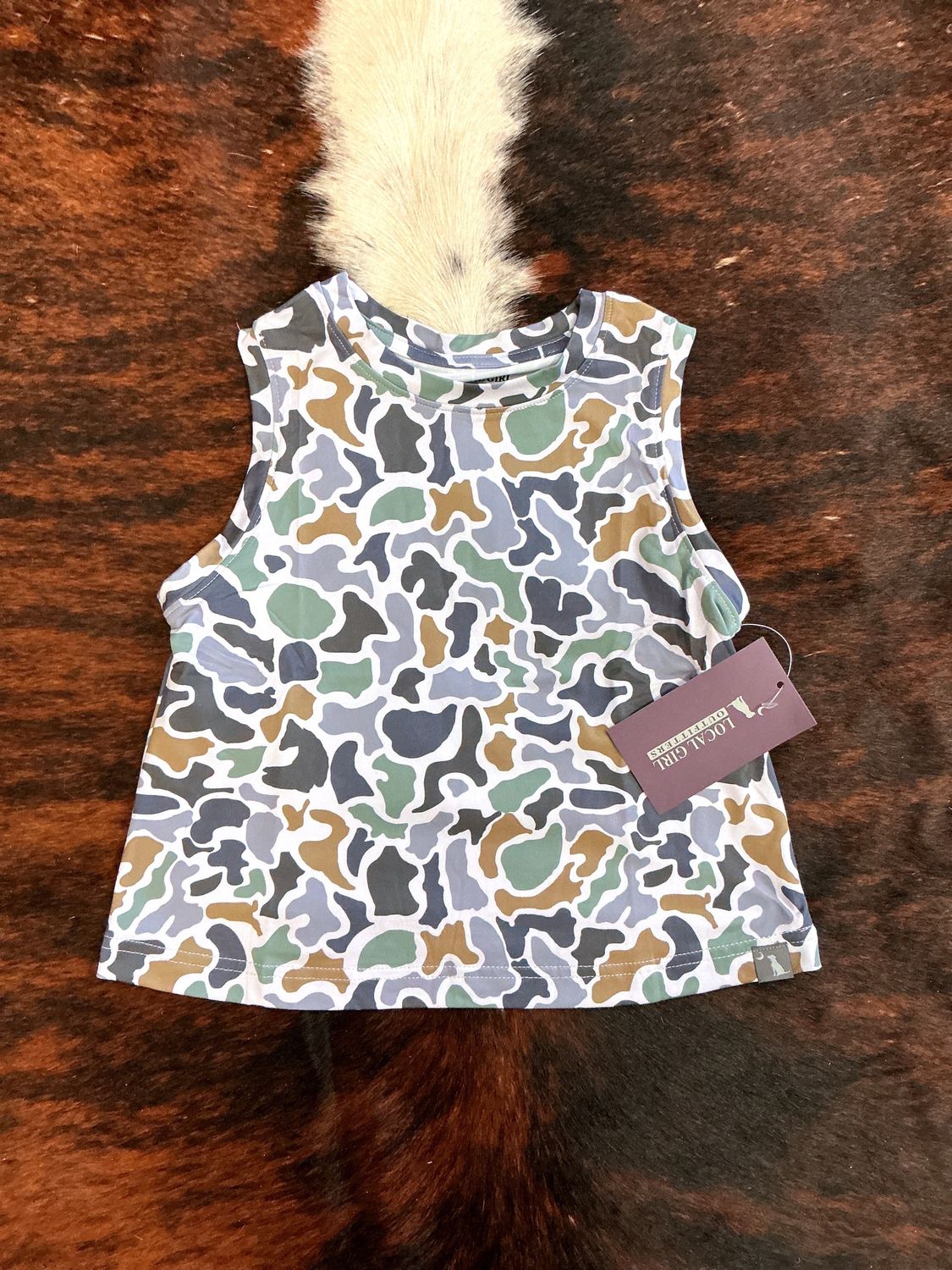 Youth Muscle Tank-Camo