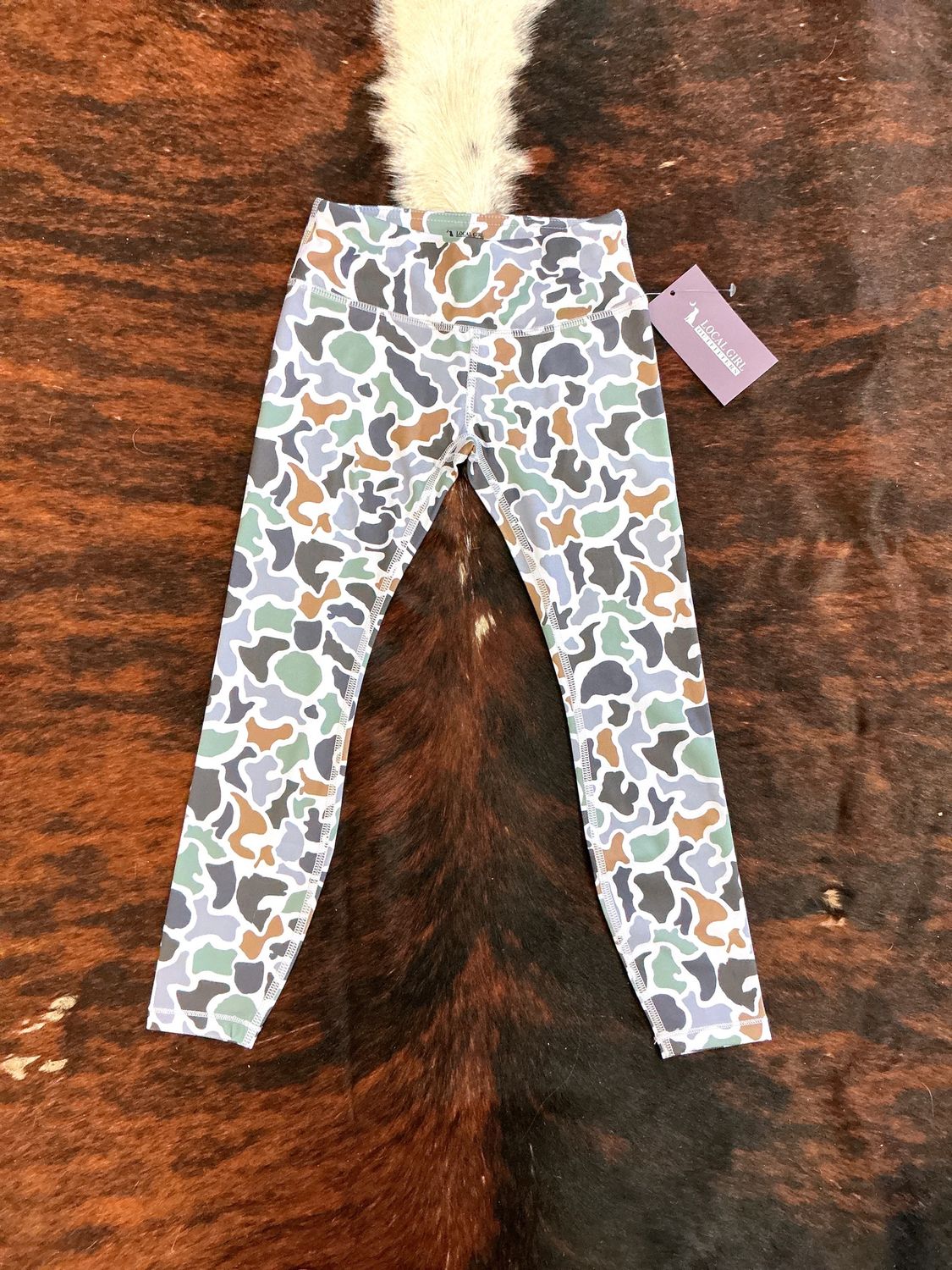 Girls Youth Leggings-Camo