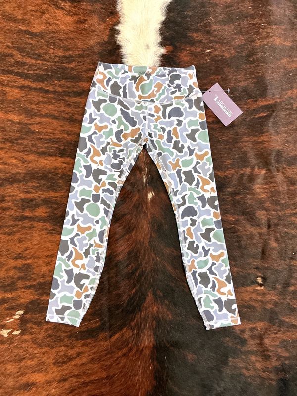 Girls Youth Leggings-Camo