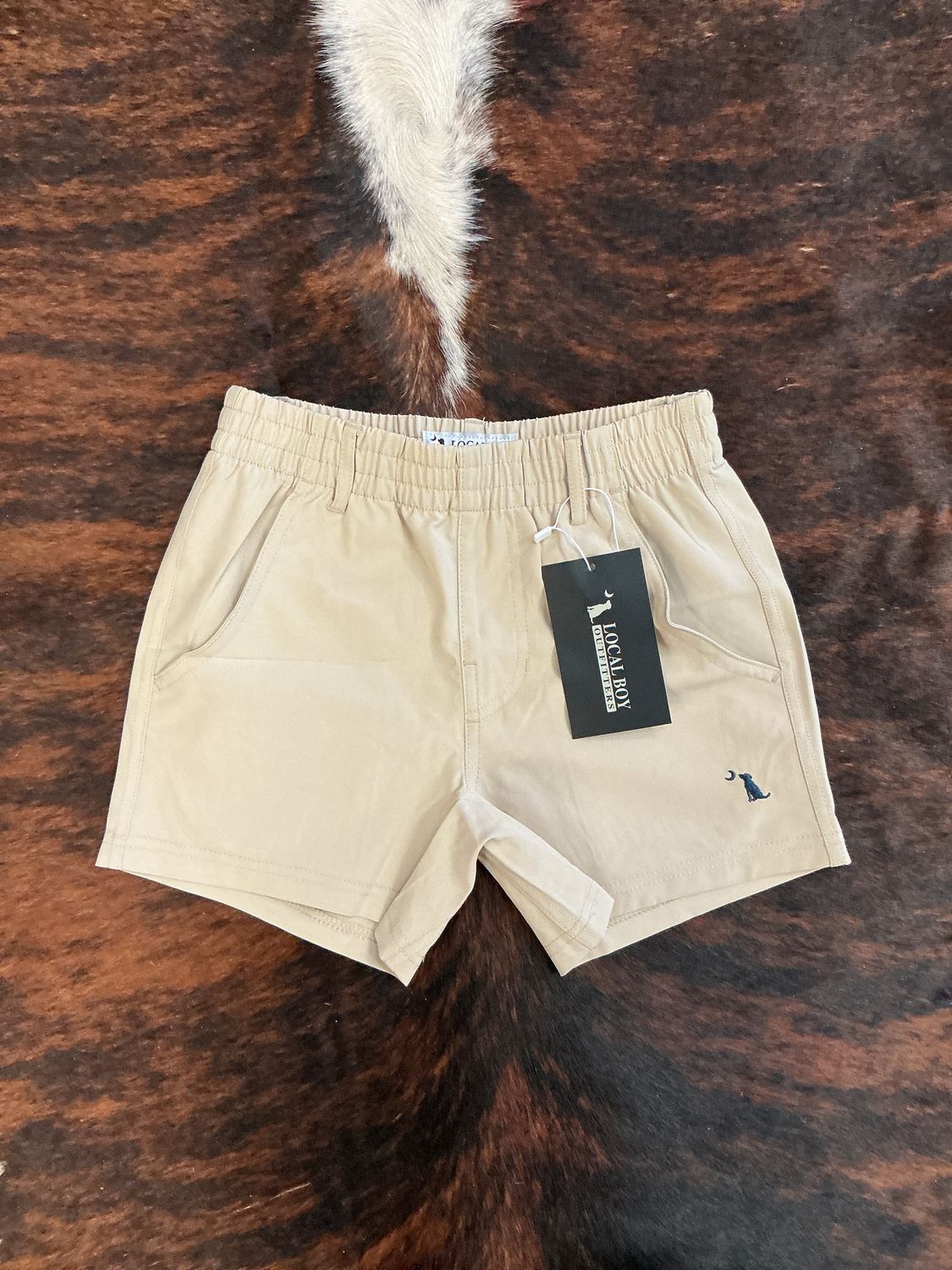 Boys Youth Volley Shorts-Khaki