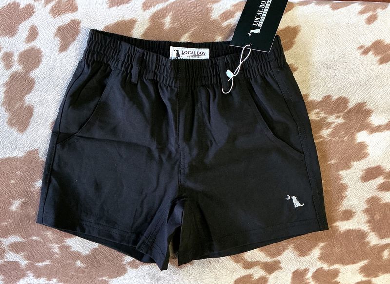 Boy's Youth Volley Shorts-Black