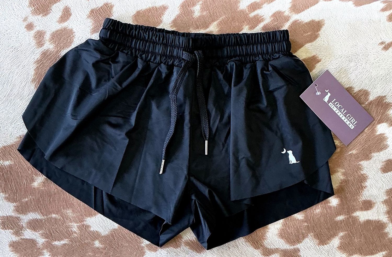 Girls Youth Petal Shorts-Black