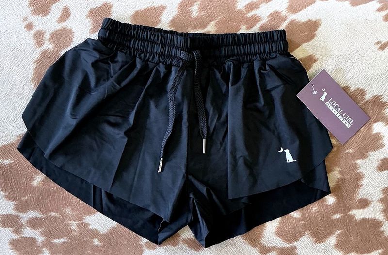 Girls Youth Petal Shorts-Black