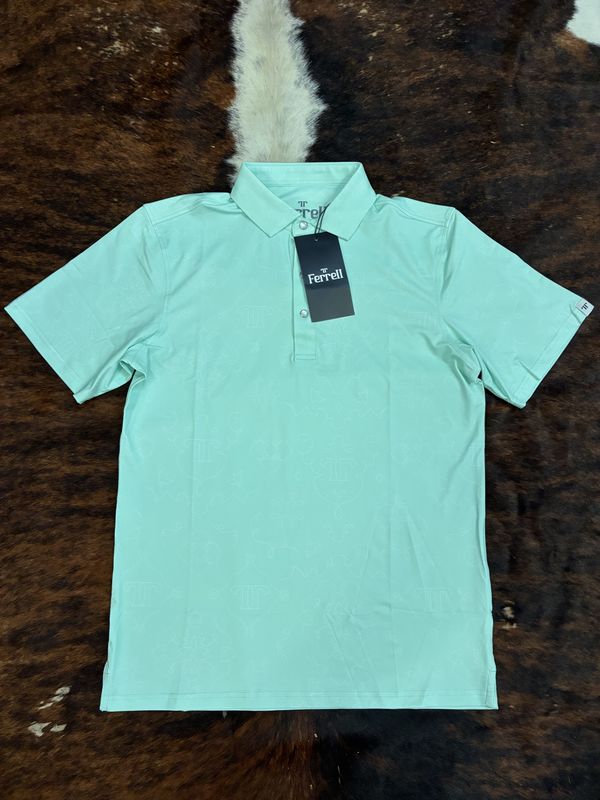Men’s Ferrell SS Pearl Snap Polo-The Carson In Mint