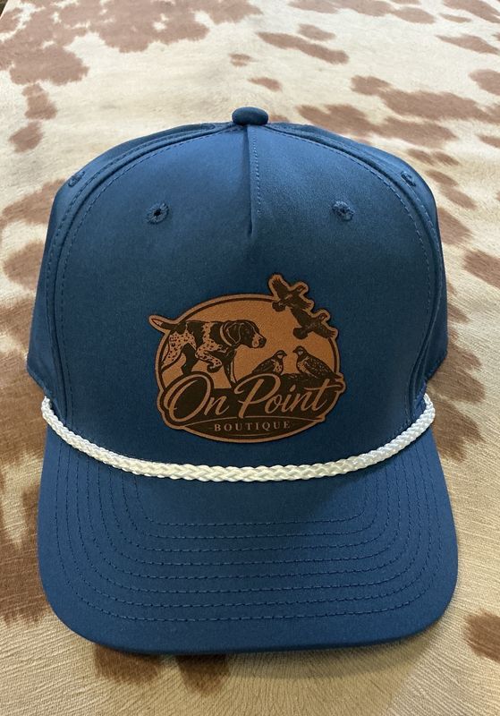 On Point Boutique Rope Ball Cap-Blue