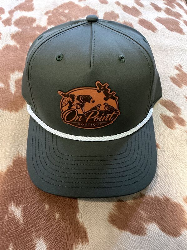 On Point Boutique Rope Ball Cap-Olive Green