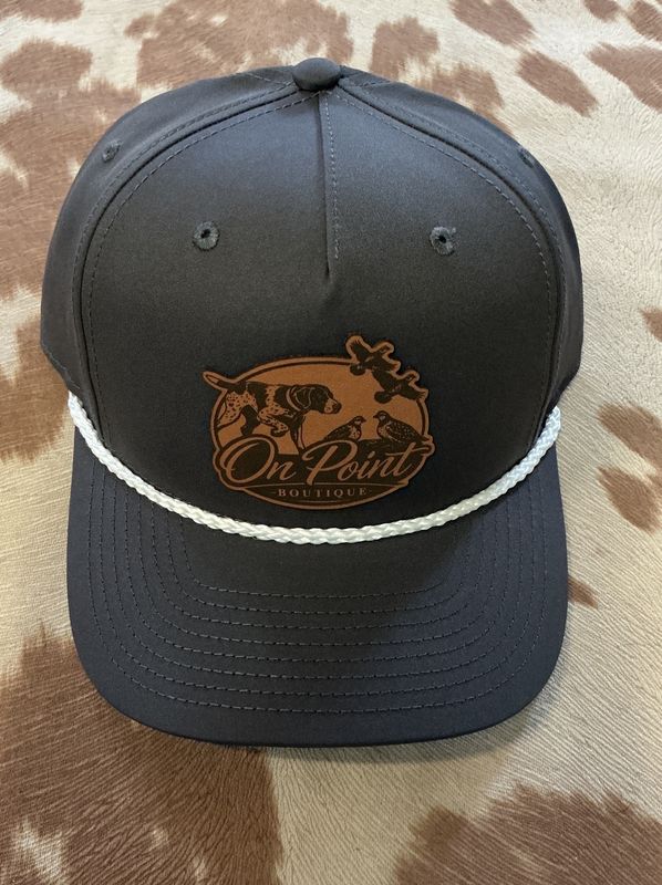 On Point Boutique Rope Ball Cap-Grey