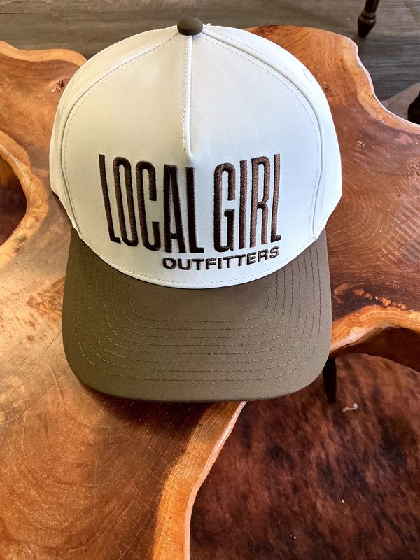 Women’s Ball Cap- White and Brown