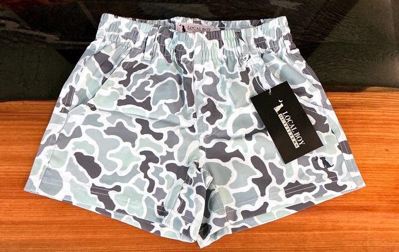 Youth Volley Shorts-Saltwater Camo