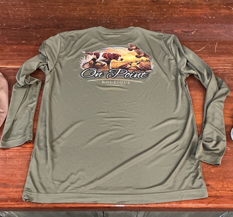 On Point Boutique Non-Hooded LS Fishing Shirt-Green