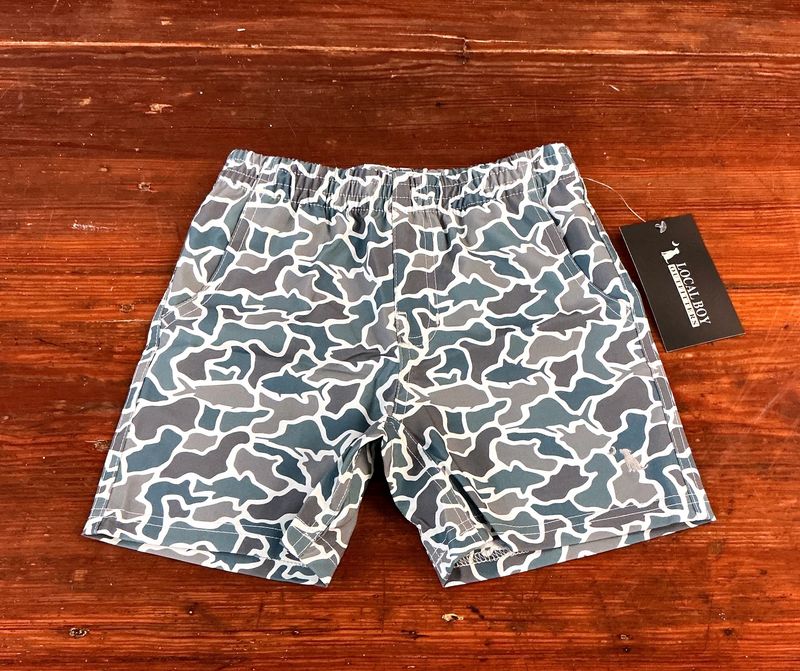 Boys Youth Volley Shorts-Fish Camo